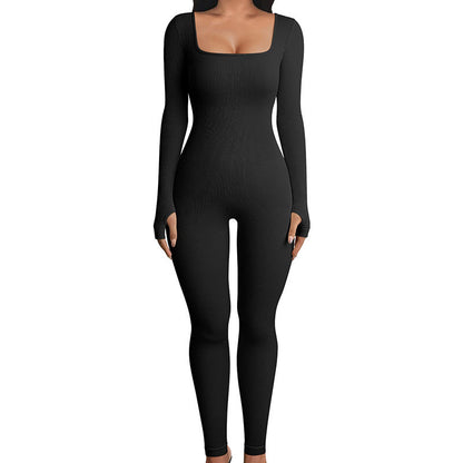 Sculpted Comfort Long Sleeve Yoga Jumpsuit