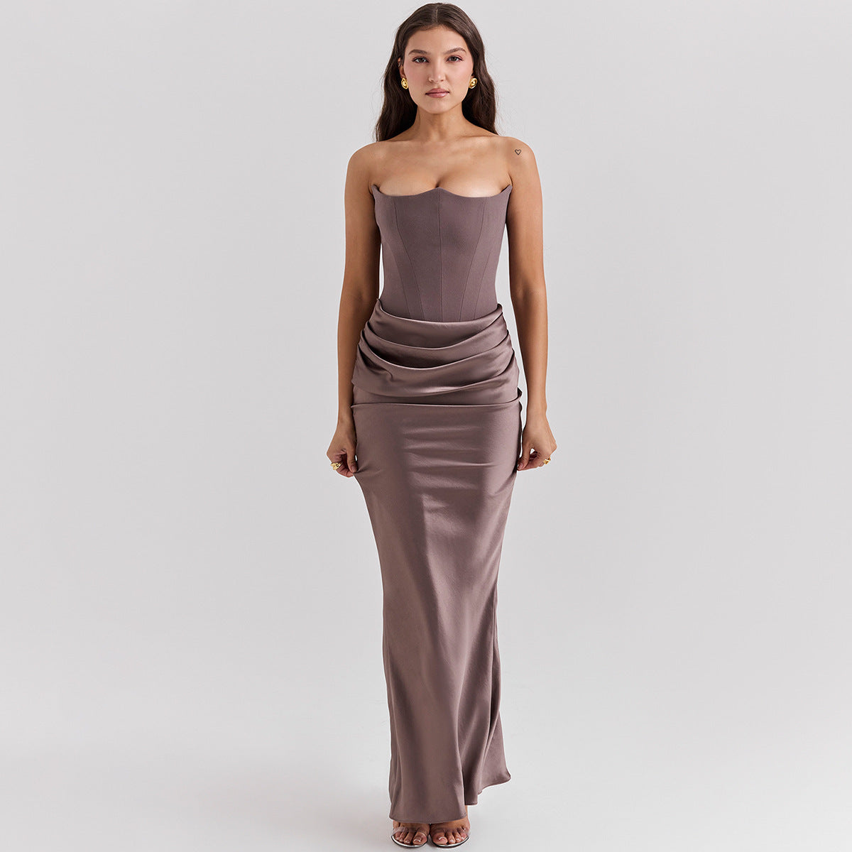 Slim Backless Tube Party Evening Dress