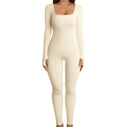 Sculpted Comfort Long Sleeve Yoga Jumpsuit