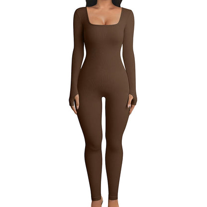 Sculpted Comfort Long Sleeve Yoga Jumpsuit