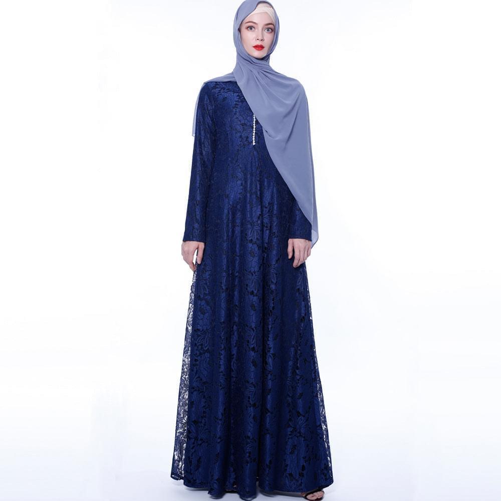 Arab Women's Lace Muslim Women's Dress Summer - Fabric of Cultures
