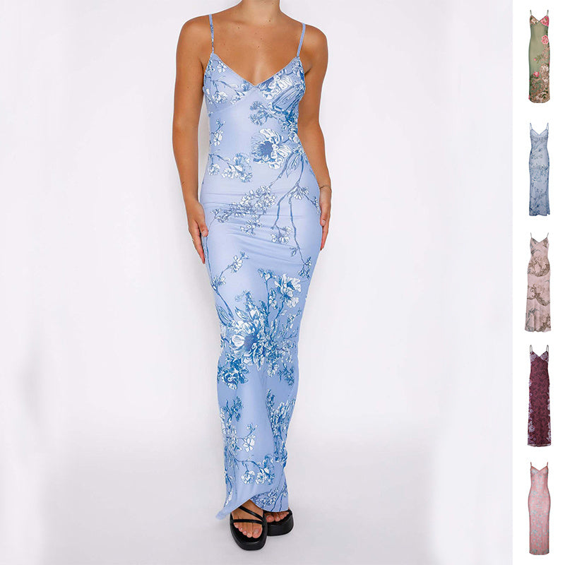 Y2K Floral Slip Dress