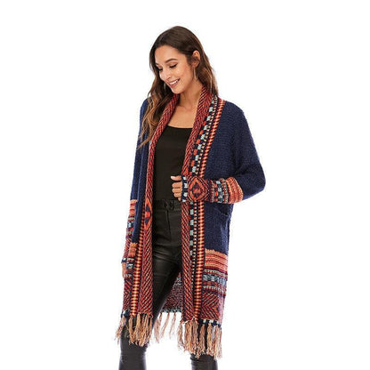 Ethnic Style Tassel Sweaters Coat - Fabric of Cultures