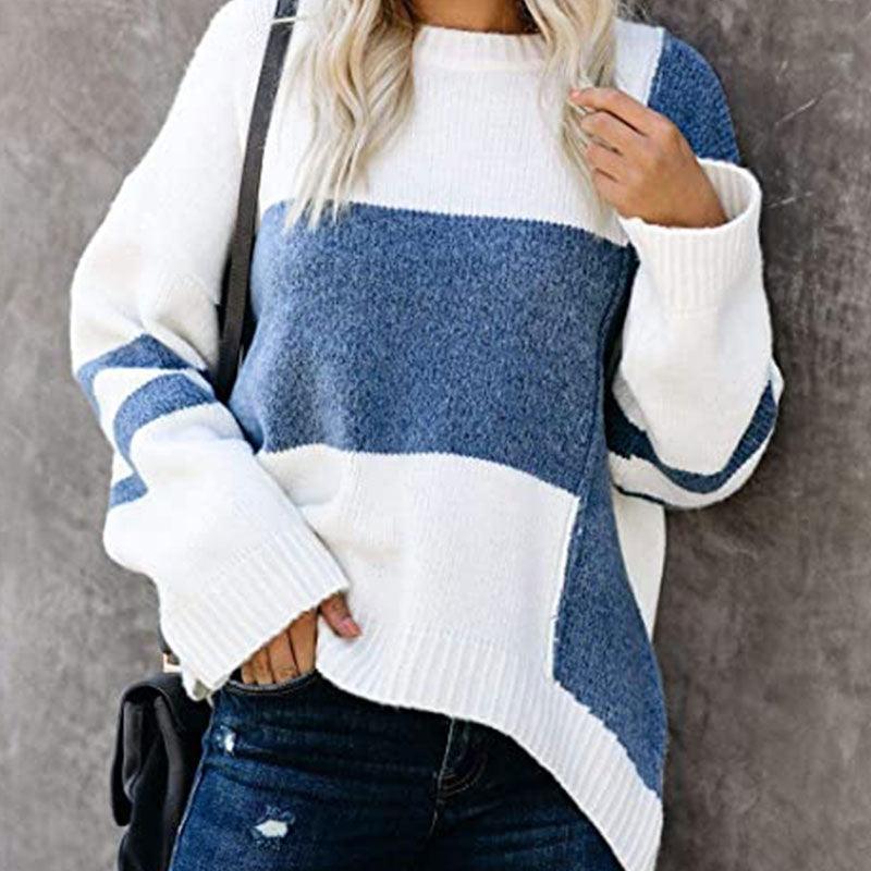 Round Neck Pullover Sweater - Fabric of Cultures