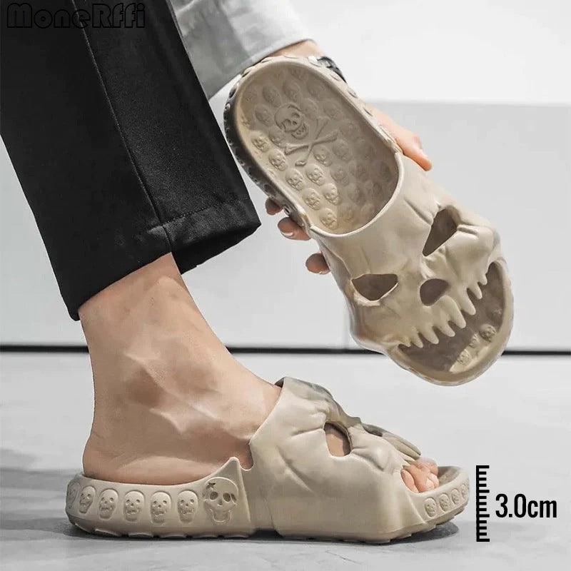 Skull Design Slippers - Fabric of Cultures