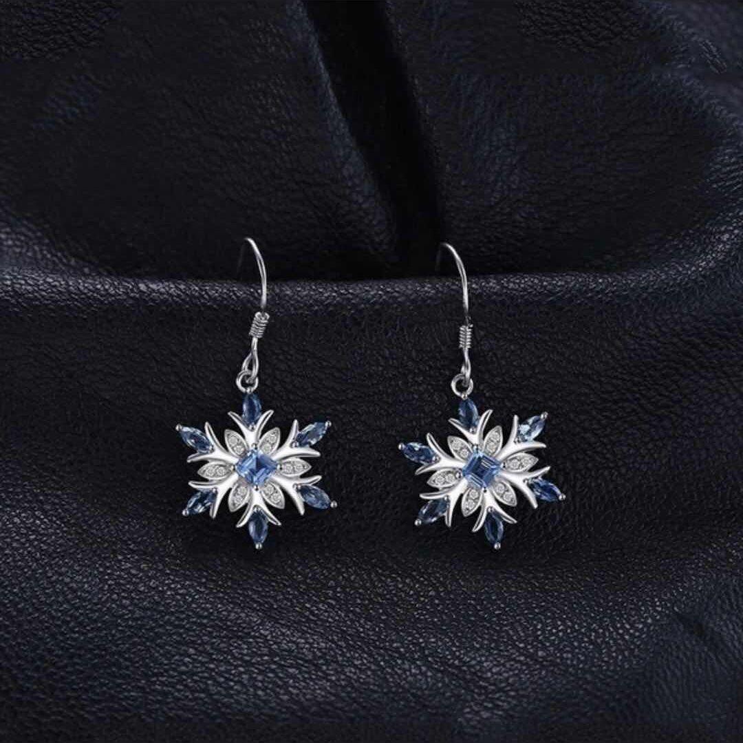 Chic Ice Skyline Princess Earrings - Fabric of Cultures