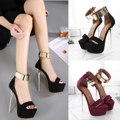 Fashionable New Waterproof Platform Stiletto Heel - Fabric of Cultures