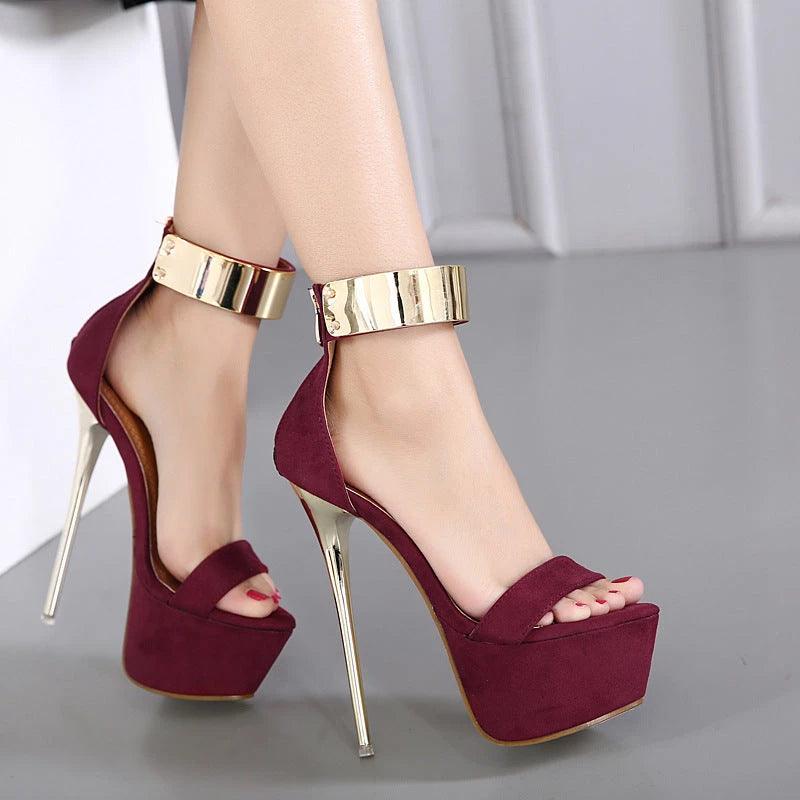 Fashionable New Waterproof Platform Stiletto Heel - Fabric of Cultures