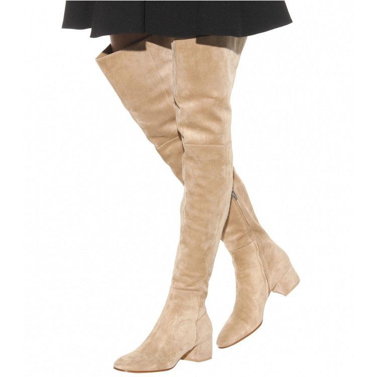 Flat Boots Over The Knee Women's Boots - Fabric of Cultures