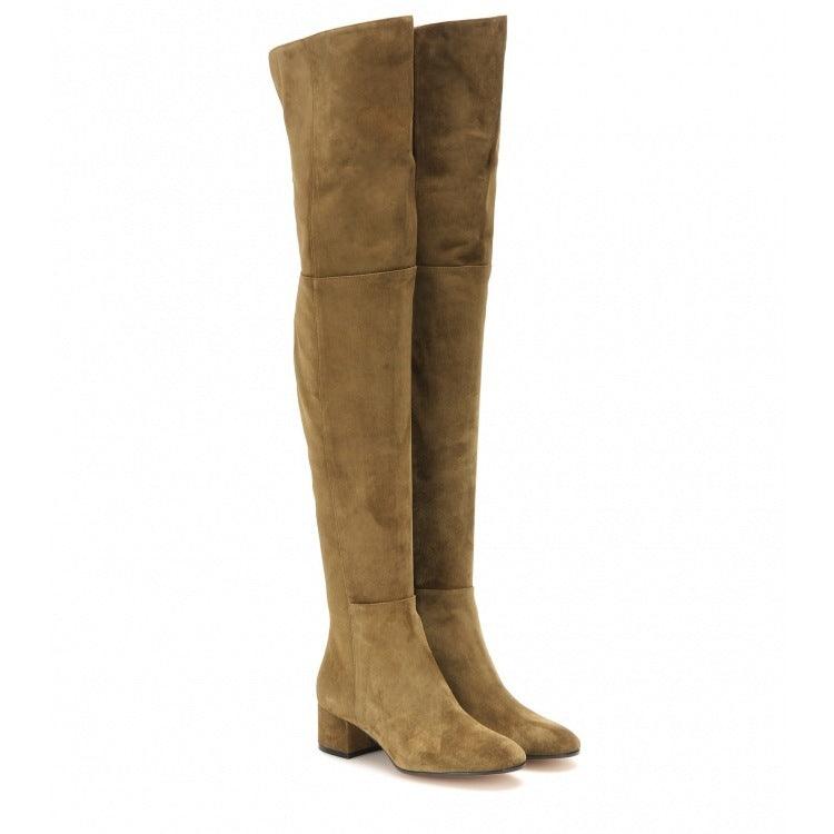 Flat Boots Over The Knee Women's Boots - Fabric of Cultures