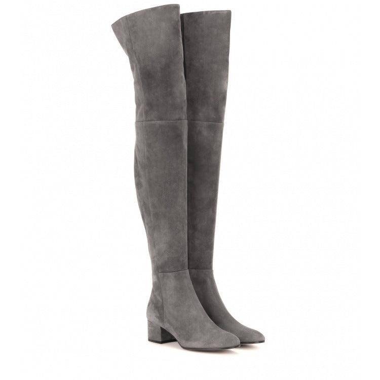 Flat Boots Over The Knee Women's Boots - Fabric of Cultures