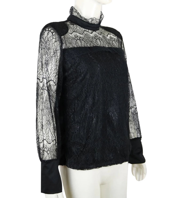 Floral Lace Sheer Top: The Perfect Statement Piece for Any Casual Occasion - Fabric of Cultures