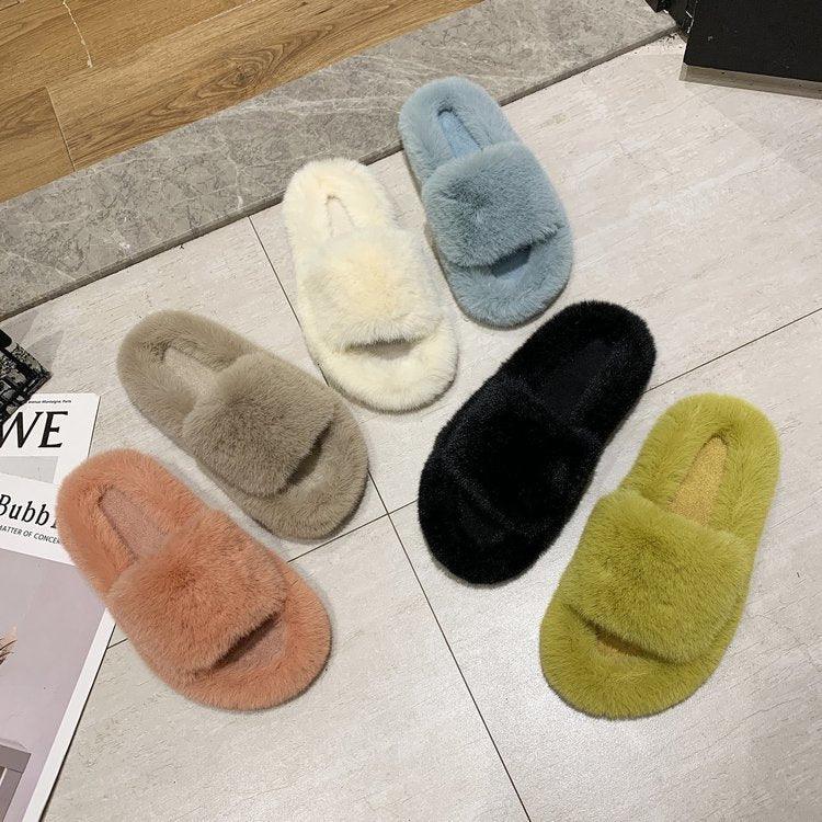 Furry Slippers - Fabric of Cultures