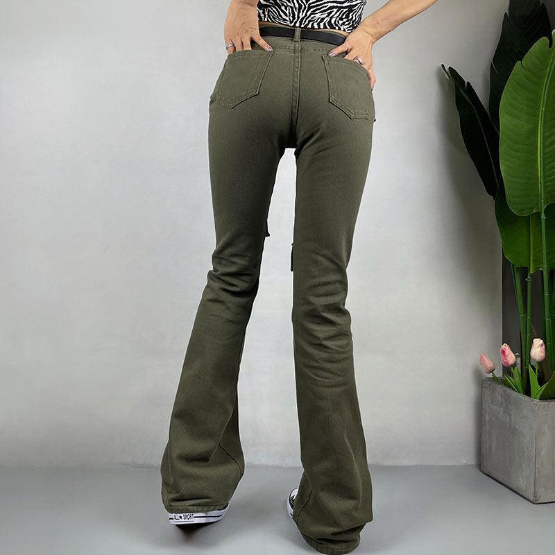 High Street Fried Street Straight Pants Cargo Pants Jeans - Fabric of Cultures