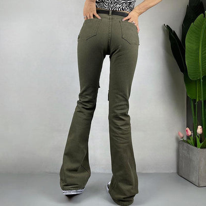 High Street Fried Street Straight Pants Cargo Pants Jeans - Fabric of Cultures