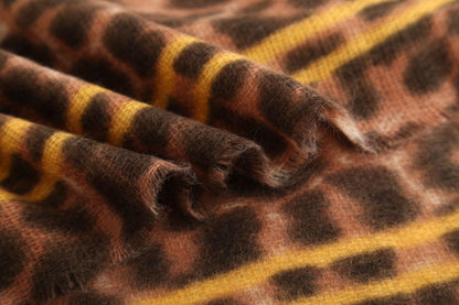 Leopard-print cashmere women's scarf shawl - Fabric of Cultures