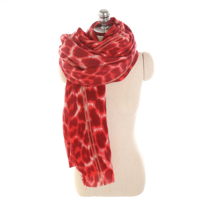 Leopard-print cashmere women's scarf shawl - Fabric of Cultures