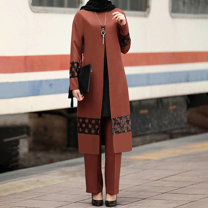 Muslim Women's Middle Eastern New Suit Abaya - Fabric of Cultures