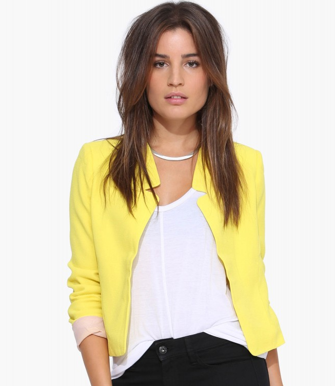 Short Blazer Coat Candy Color Casual Suit Blazer and Jacket Solid Slim - Fabric of Cultures